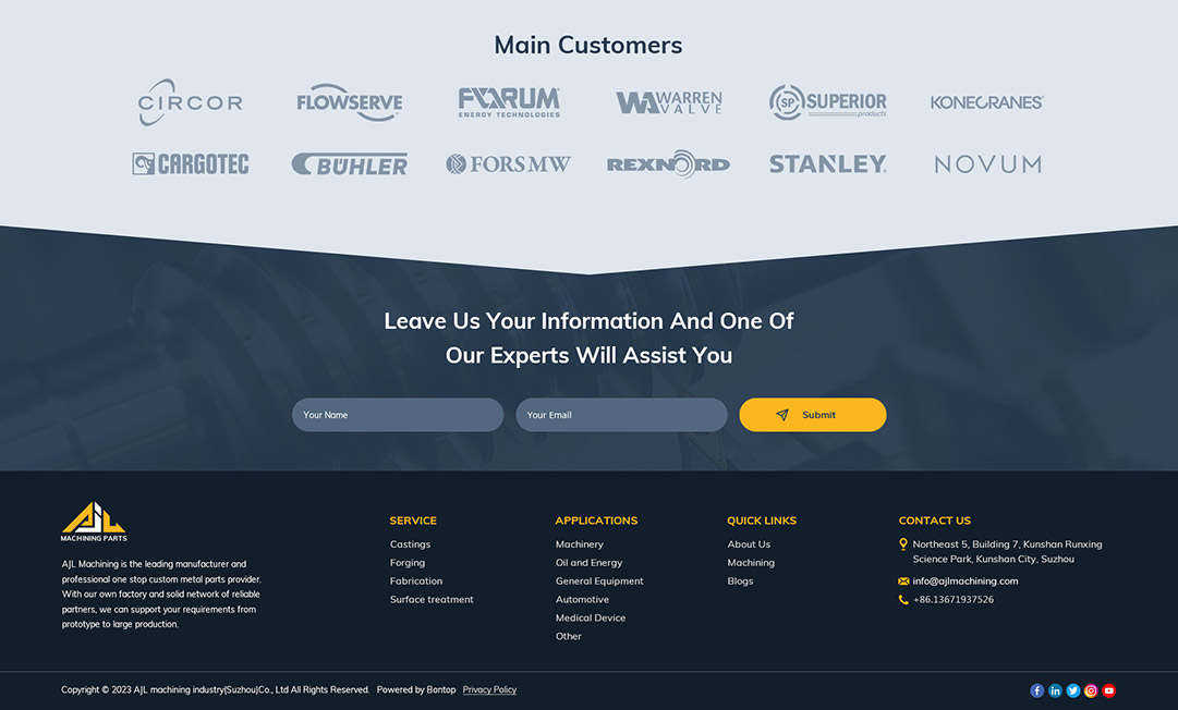 工業(yè)零部件行業(yè)外貿B2B網(wǎng)站設計效果圖